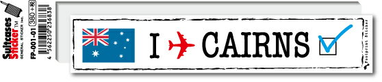 楽天ゼネラルステッカーフットプリントステッカー FP001-01 ケアンズ CAIRNS スーツケース ステッカー 旅行 目印 国 国旗 海外 トラベル グッズ