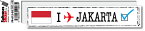 フットプリントステッカー FP015-02 ジャカルタ JAKARTA スーツケース ステッカー 旅行 目印 国 国旗 海外 トラベル グッズ