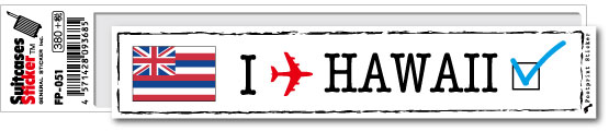 楽天ゼネラルステッカーフットプリントステッカー FP051 ハワイ HAWAII 州旗 スーツケース ステッカー 旅行 目印 国 国旗 海外 トラベル グッズ