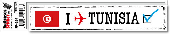 楽天ゼネラルステッカーフットプリントステッカー FP054 チュニジア TUNISIA スーツケース ステッカー 旅行 目印 国 国旗 海外 トラベル グッズ