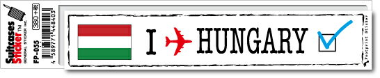 楽天ゼネラルステッカーフットプリントステッカー FP055 ハンガリー HUNGARY スーツケース ステッカー 旅行 目印 国 国旗 海外 トラベル グッズ