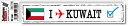 楽天ゼネラルステッカーフットプリントステッカー FP061 クウェート KUWAIT スーツケース ステッカー 旅行 目印 国 国旗 海外 トラベル グッズ