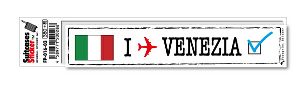 楽天ゼネラルステッカーフットプリントステッカー FP016-03 ヴェネツィア VENEZIA スーツケース ステッカー 旅行 目印 国 国旗 海外 トラベル グッズ