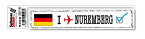 フットプリントステッカー FP010-05 ニュルンベルク NUREMBERG スーツケース ステッカー 旅行 目印 国 国旗 海外 トラベル グッズ