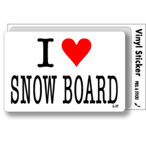 アイラブステッカー ILBT037 I love SNOW 