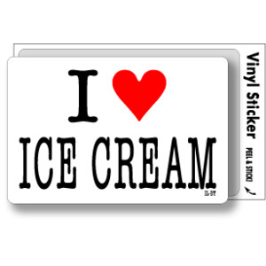 アイラブステッカー ILBT91 I LOVE ICE CREAM アイス