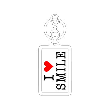 アイラブ キーホルダー ILK017 I love SMILE スマイル