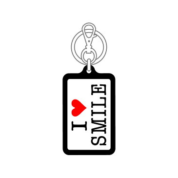アイラブ キーホルダー ILK017 I love SMILE スマイル