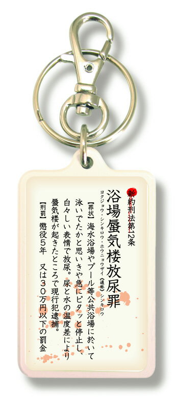 新約刑法キーホルダー kkh12 浴場蜃気楼放尿罪