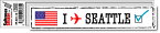 フットプリントステッカー FP031-12 シアトル SEATTLE スーツケース ステッカー 旅行 目印 国 国旗 海外 トラベル グッズ