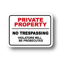 SECURITYステッカー EL027 立ち入り禁止