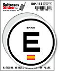 国際識別記号ステッカー IDP11S スペインSPAIN スーツケースステッカー 国旗 国 旅行 スマホ シンプル 目印 グッズ