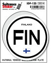 国際識別記号ステッカー IDP12S フィンランド FINLAND スーツケースステッカー 国旗 国 旅行 スマホ シンプル 目印 グッズ