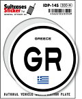 国際識別記号ステッカー IDP14S ギリシャ GREECE スーツケースステッカー 国旗 国 旅行 スマホ シンプル 目印 グッズ