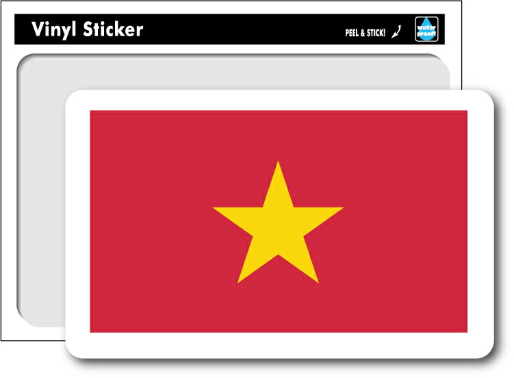 SK198 国旗ステッカー ベトナム Vietnam 国旗 フラッグ 海外 旅行 目印 スーツケース グッズ