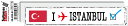 フットプリントステッカー FP029-01 イスタンブール ISTANBUL スーツケース ステッカー 旅行 目印 国 国旗 海外 トラベル グッズ