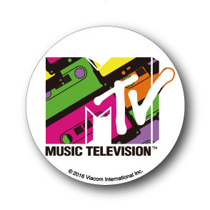 MTV ロゴ缶バッジ 32mm カセットテー