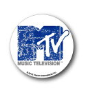 MTV ロゴ缶バッジ 32mm ブルースプラッシュ LCB264 音楽 ミュージック アメリカ ポップ グッズ