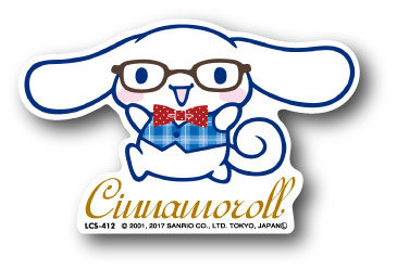 LCS412 シナモロール メガネ ミニステッカー Cinnamoroll サンリオ キャラクター SANRIO グッズ