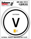 国際識別記号ステッカー IDP34S バチカン市国 Vatican City スーツケースステッカー 国旗 国 旅行 スマホ シンプル 目印 グッズ