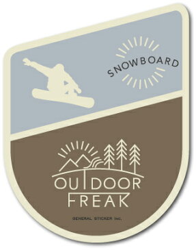 アウトドアステッカー アウトドアフリーク スノーボード SNOWBOARD OD21 キャンプ ステッカー グッズ