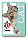 ペットステッカー アイ ラブ キャット 15匹目 PET015 ネコ ステッカー 猫 グッズ