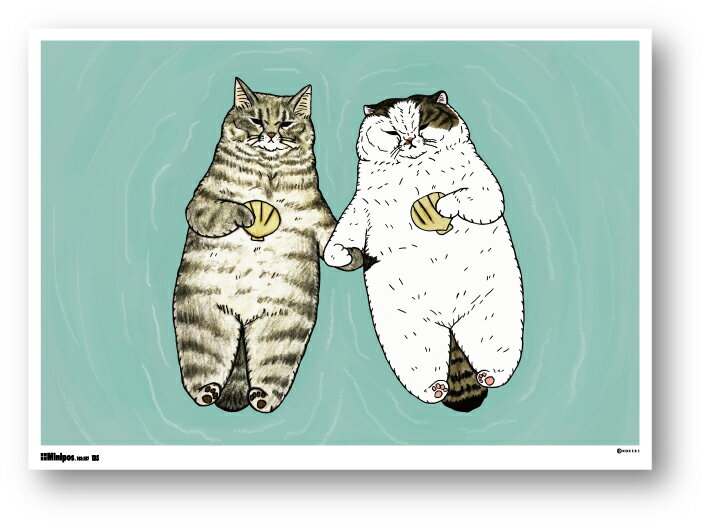 世にも不思議な猫世界 ミニポスター B5サイズ らっこねこ POS135 KORIRI イラスト インテリア キャラクター グッズ グッズ