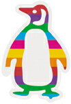 ステッカー No 1024 RAINBOW PENGUIN 【US1024】