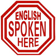 ステッカー No 255 SPOKEN HERE