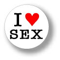 缶バッジ CBIL011 I LOVE SEX セックス