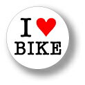 缶バッジ CBIL019 I LOVE BIKE バイク