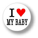 缶バッジ CBIL038 I LOVE MY BABY ベビー