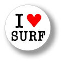 缶バッジ CBIL039 I LOVE SURF サーフ