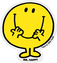 ミスターメン＆リトルミス ミニステッカー MLS03 MR.HAPPY キャラクター かわいい グッズのサムネイル