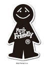 Mr.Friendly ミニステッカー 黒 ブラック ミスターフレンドリー ステッカー LCS986 キャラクター グッズ