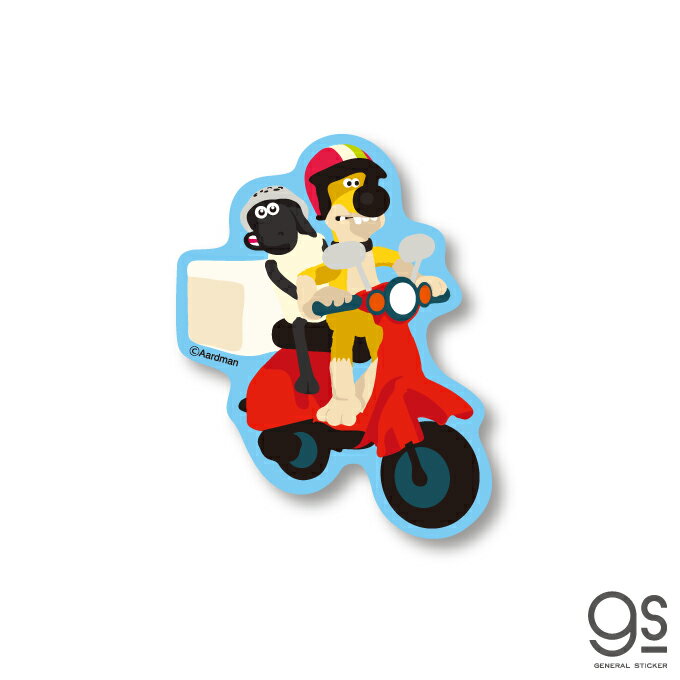 ひつじのショーン ミニステッカー バイク キャラクターステッカー クレイアニメ アニメーション Shaun LCS1257 gs 公式グッズ