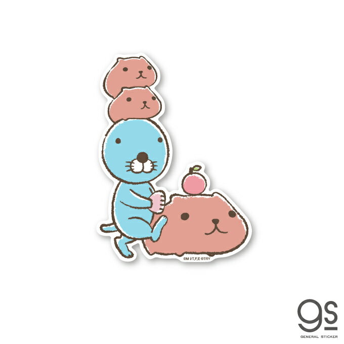 보노보노×카피바라씨 산책 캐릭터 스티커 BONOBONO 애니메이션 콜라보레이션 일러스트 귀여운 LCS1284 gs 공식 상품