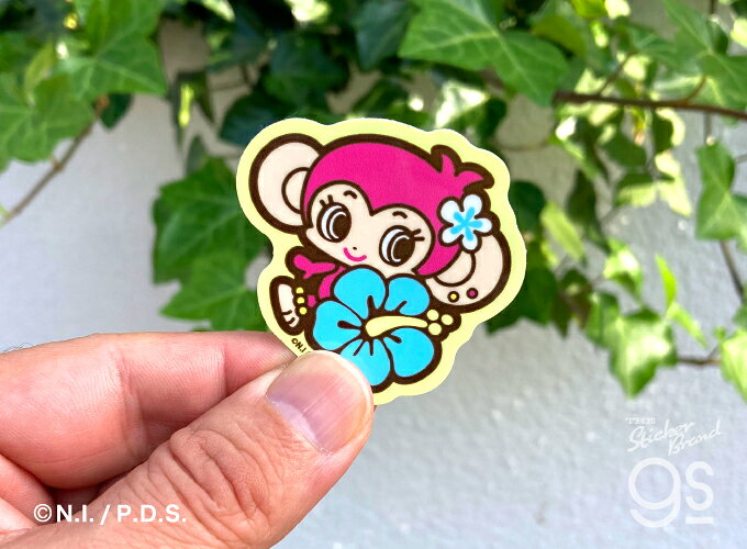 ゼネラルステッカーのデイジーラバーズ ダイカットミニステッカー I LOVE BANANA キャラクター DAISY LOVERS 平成 カワイイ gs 公式グッズ NAR-027｜アングル2