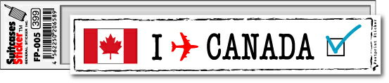 フットプリントステッカー FP005 カナダ CANADA スーツケース ステッカー 旅行 目印 国 国旗 海外 トラベル グッズ
