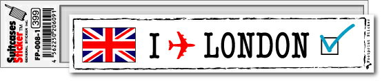楽天ゼネラルステッカーフットプリントステッカー FP008-01 ロンドン LONDON スーツケース ステッカー 旅行 目印 国 国旗 海外 トラベル グッズ