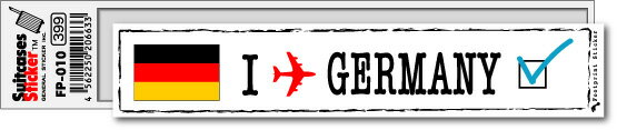 フットプリントステッカー FP010 ドイツ GERMANY スーツケース ステッカー 旅行 目印 国 国旗 海外 トラベル グッズ