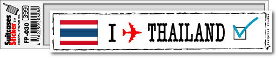 楽天ゼネラルステッカーフットプリントステッカー FP030 タイ THAILAND スーツケース ステッカー 旅行 目印 国 国旗 海外 トラベル グッズ