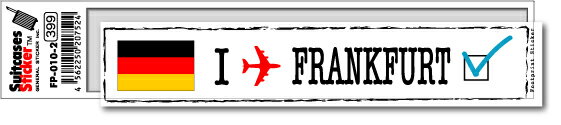 楽天ゼネラルステッカーフットプリントステッカー FP010-02 フランクフルト FRANKFURT スーツケース ステッカー 旅行 目印 国 国旗 海外 トラベル グッズ