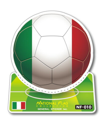 サッカーボールステッカー イタリア ITALY NF010 サッカー ワールドカップ W杯 スポーツ 国旗 フラッグ 旅行 観戦グッズ