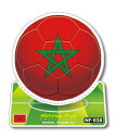 サッカーボールステッカー モロッコ MOROCCO NF028 サッカー ワールドカップ W杯 スポーツ 国旗 フラッグ 旅行 観戦グッズ