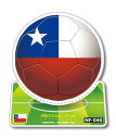 サッカーボールステッカー チリ CHILE NF040 サッカー ワールドカップ W杯 スポーツ 国旗 フラッグ 旅行 観戦グッズ