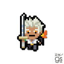 ピクセルワンピースステッカー S-ホーク キャラクター ONEPIECE ライセンス商品 漫画 アニメ gs 公式グッズ OPX130