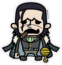 ワンピース パンソンワークス コラボステッカー サー・クロコダイル Sサイズ OPS46 ONE PIECE ステッカー グッズ