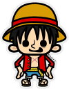 ワンピース パンソンワークス コラボステッカー モンキー・D・ルフィ 2 Sサイズ OPS13 ONE PIECE ステッカー グッズ