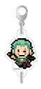 ピクセルワンピース つながるアクリルチャーム ゾロ OPK002 ONE PIECE ドット絵 グッズ キーホルダー